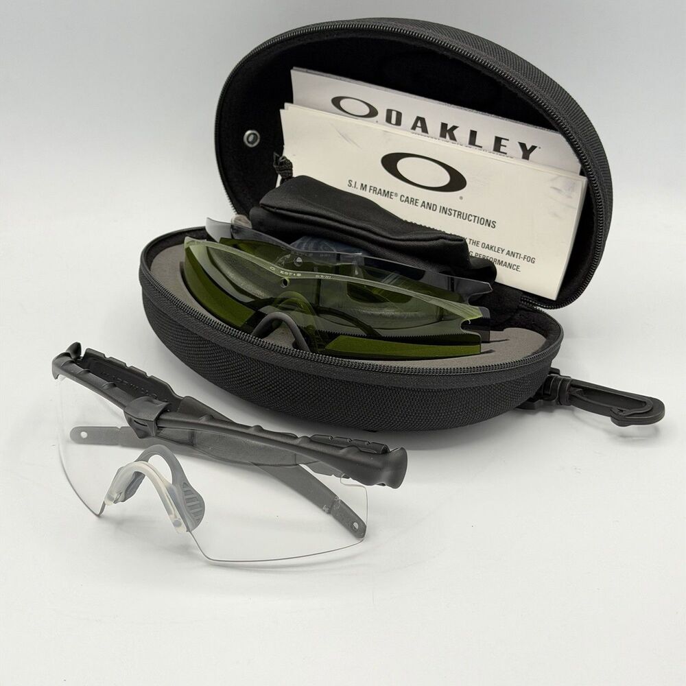 Oakley SI M Frame 2.0 Ballistic Sunglasses Kit - Clear/Grey/Green Lens + Case